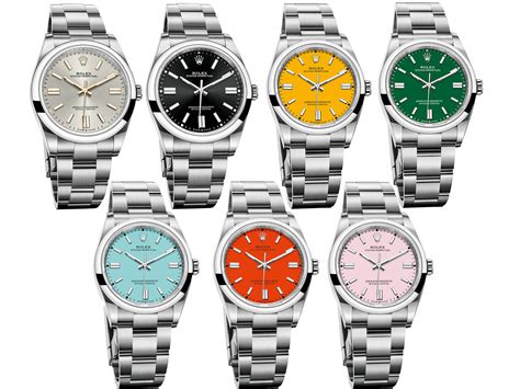 rolex oyster perpetual colours